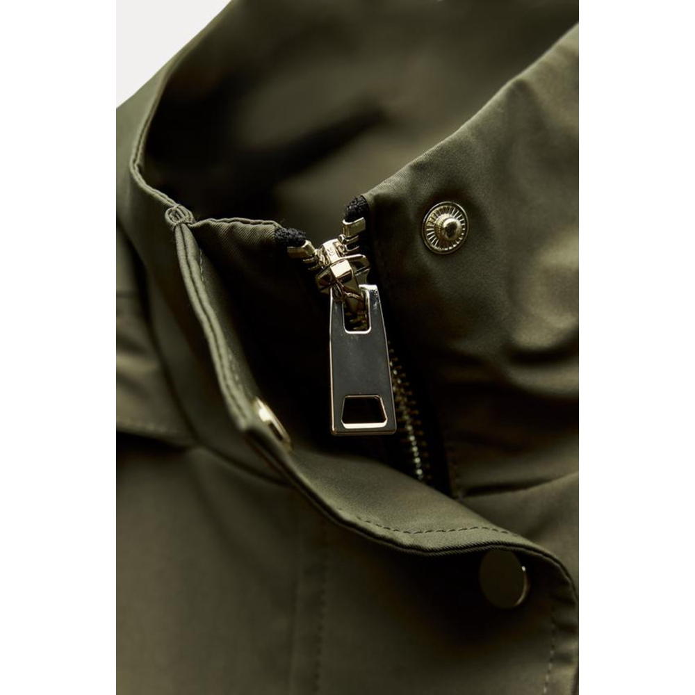 Women's Zara Technical Effect Fabric Long Jacket Size M - Picture 8 of 9